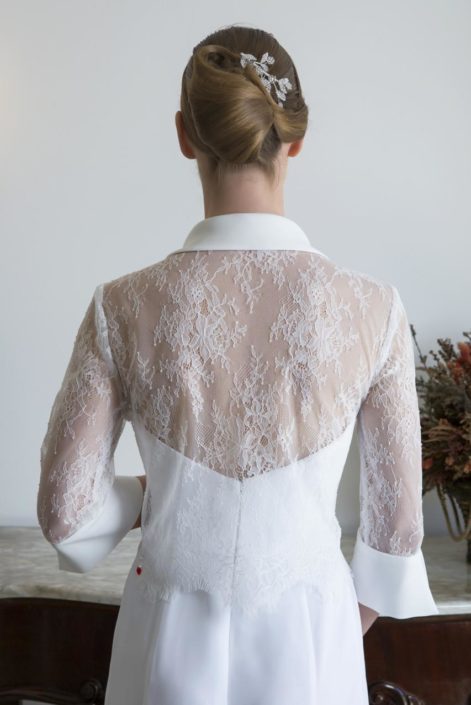 camicia per sposa di pizzo chantilly